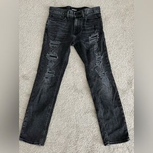 Mens slim distressed jeans